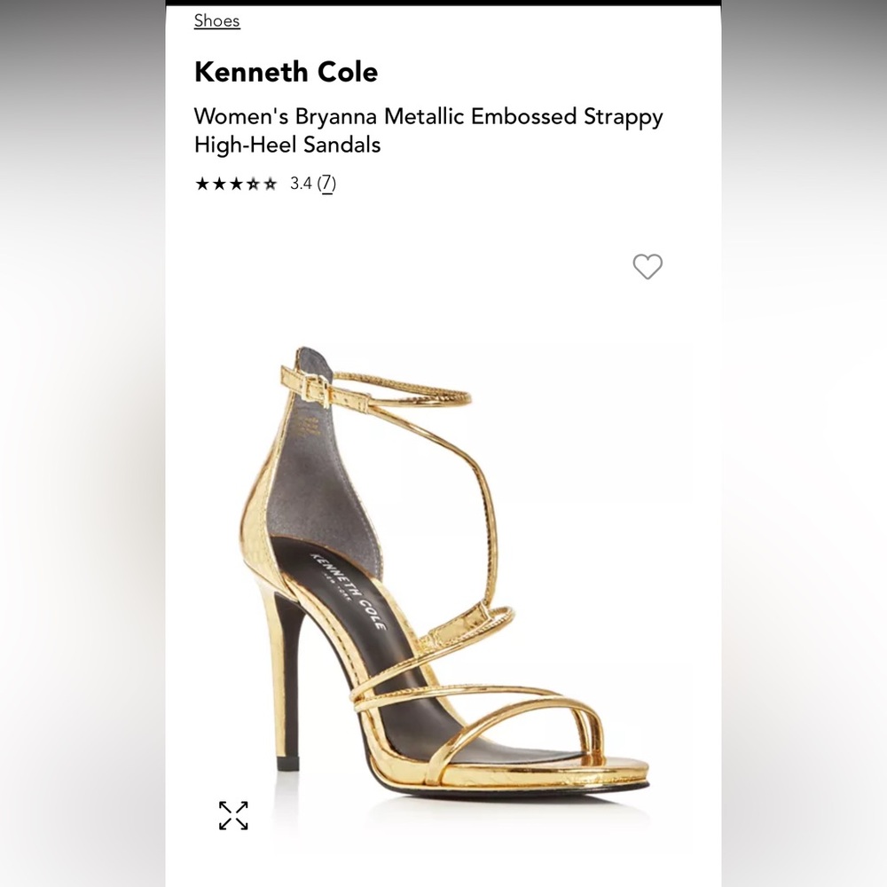 Kenneth Cole “Bryanna” buckled ankle strap
3.75" stiletto heel, .25" platform